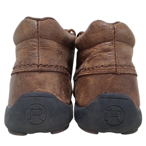 Roper Mens Brown Leather‎ Lace Up Chukka Moccasin Round Toe Chukka Boots 11.5 main image 4